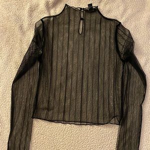sheer cropped turtleneck | only worn once!